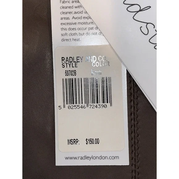 Radley London Pockets Medium Leather Crossbody Floral Brown NWT $150 MSRP